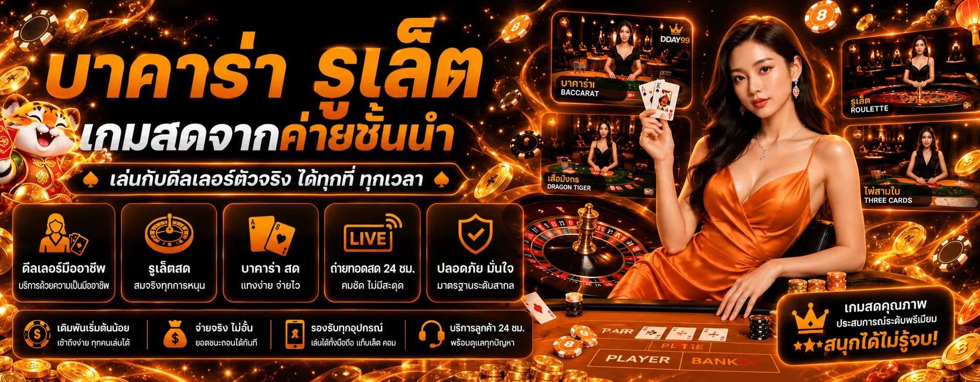 ภาพประกอบ DDAY99 คาสิโนสด คู่มือเลือกโต๊ะและจัดงบ สำหรับหน้า คาสิโน